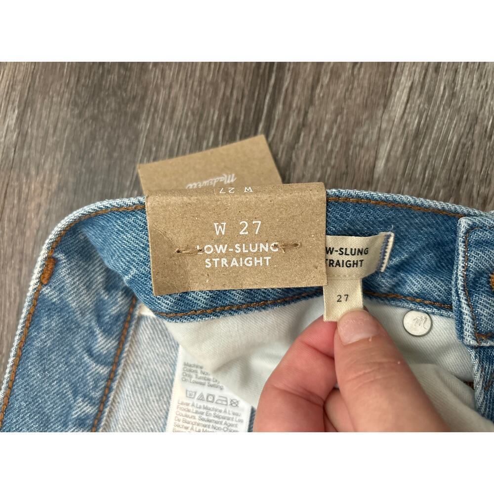 NWT Madewell Low-Slung Straight Jeans In Sevilla Wash Size 27 - Picture 8 of 11